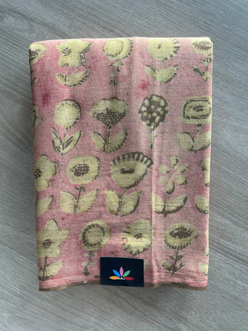 Natural Dyed Handblock Printed Mul Cotton Saree - 35698