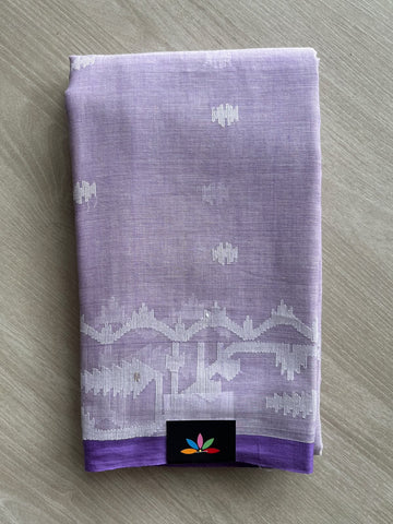 Handloom Bengal Soft Cotton Dhakai Jamdani Saree (Without Blouse) - 35758