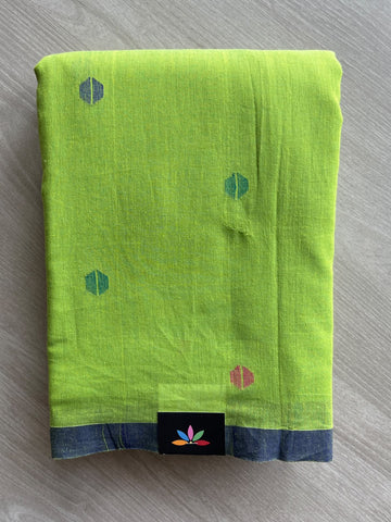 Handwoven Bengal Soft Cotton Jamdani Saree - 35765