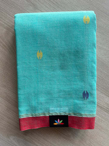 Handwoven Bengal Soft Cotton Jamdani Saree - 35766