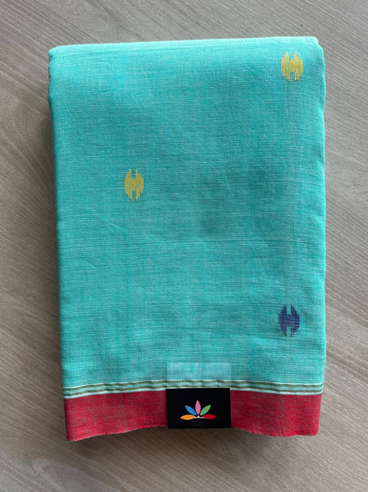 Handwoven Bengal Soft Cotton Jamdani Saree - 35766