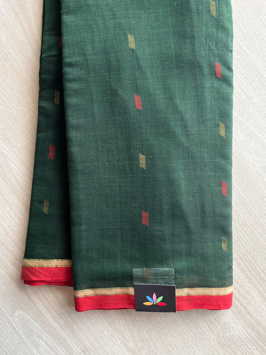 Handwoven Bengal Soft Cotton Jamdani Saree - 35767