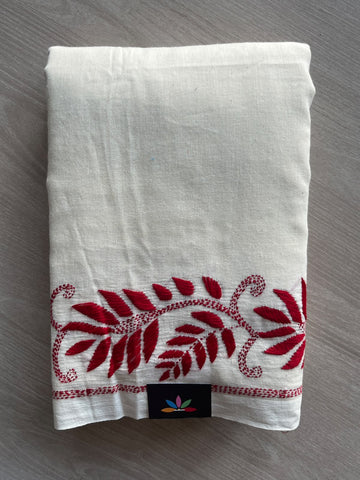 Kantha Stitch Soft Cotton Saree - 35790