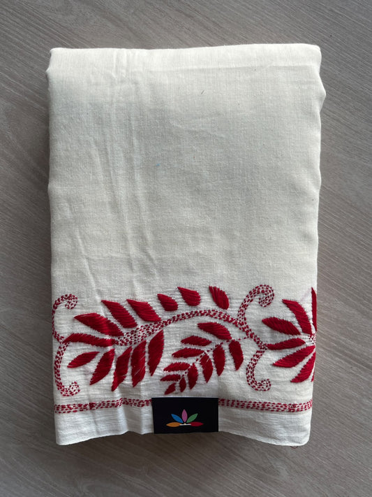 Kantha Stitch Soft Cotton Saree - 35790