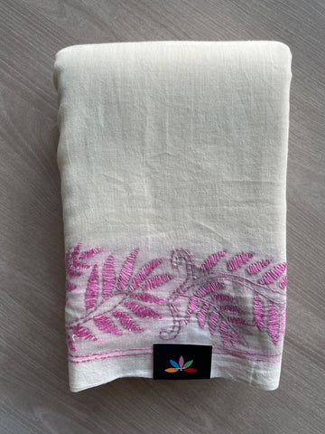 Kantha Stitch Soft Cotton Saree - 35791