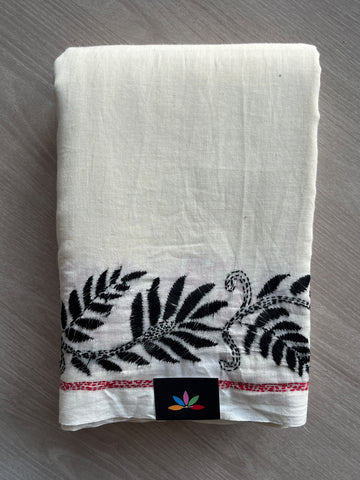 Kantha Stitch Soft Cotton Saree - 35792