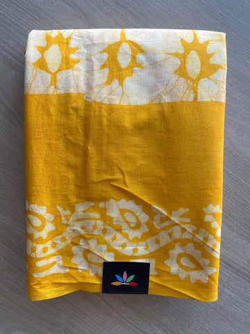 Hand Block Printed Mul Cotton Saree - 36036