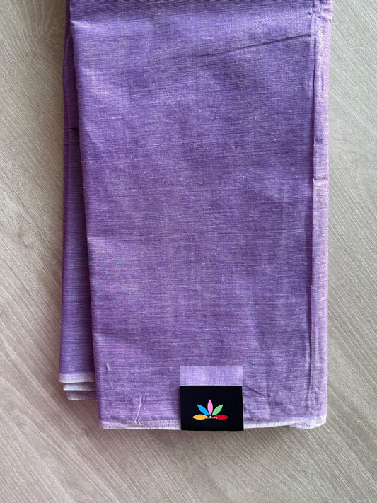 Light Purple Bengal Soft Cotton Saree (Without Blouse) - 36440