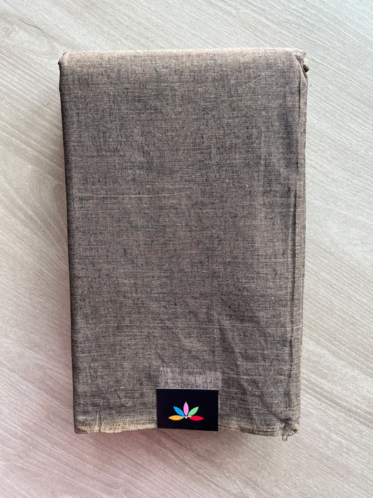 Dusty Brown Bengal Soft Cotton Saree (Without Blouse) - 36446