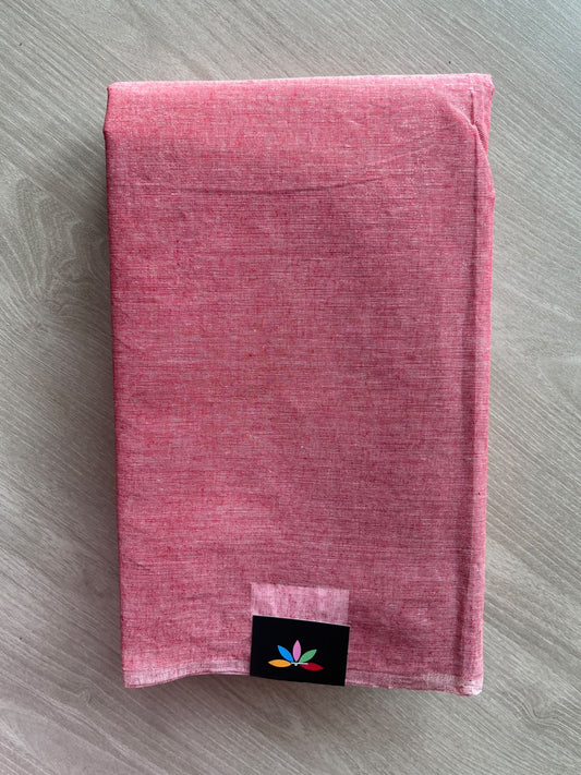 Muted Pink Bengal Soft Cotton Saree (Without Blouse) - 36447