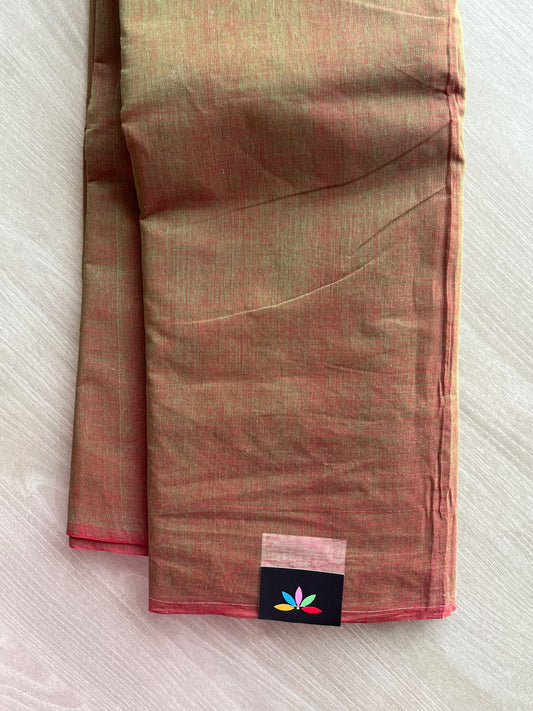 Antique Gold Shade Bengal Soft Cotton Saree (Without Blouse) - 36449