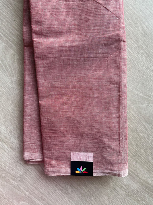 Dusty Rose Bengal Soft Cotton Saree (Without Blouse) - 36453
