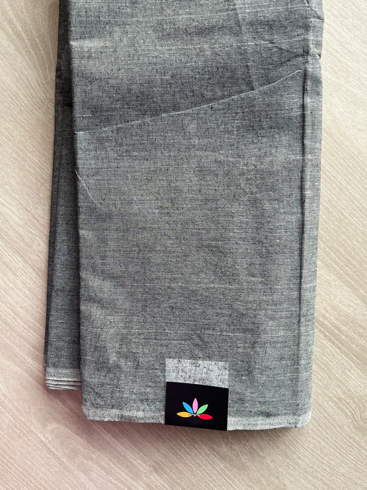 Taupe Grey Bengal Soft Cotton Saree (Without Blouse) - 36462
