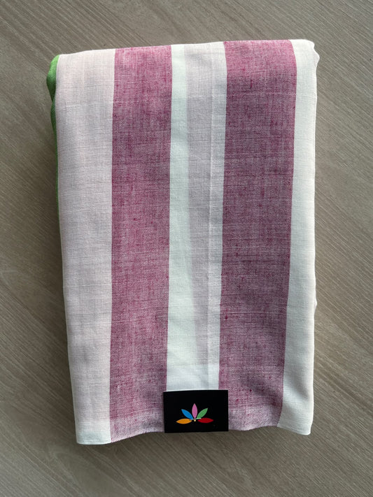 Striped Soft Cotton Saree - 36676