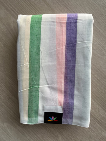 Striped Soft Cotton Saree - 36677