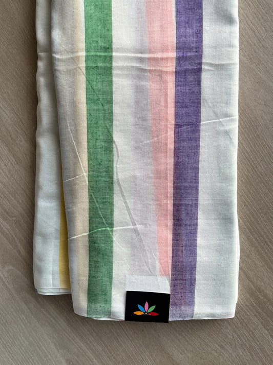 Striped Soft Cotton Saree - 36677