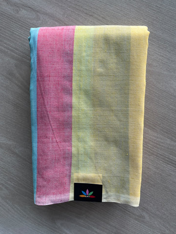 Striped Soft Cotton Saree - 36678