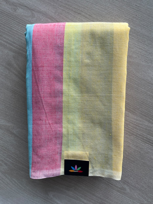 Striped Soft Cotton Saree - 36678