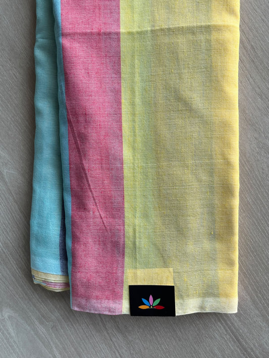 Striped Soft Cotton Saree - 36678
