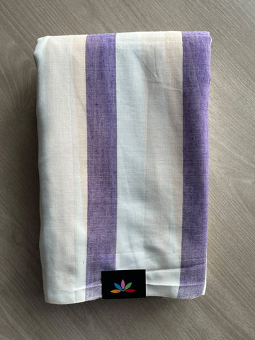 Striped Soft Cotton Saree - 36684