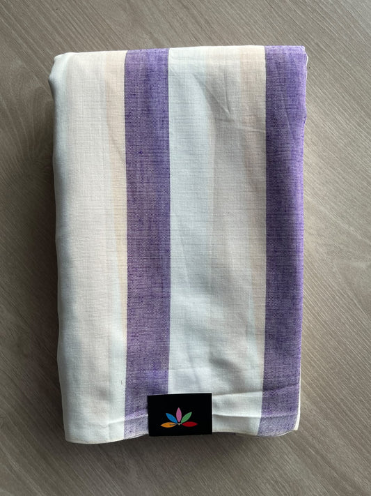 Striped Soft Cotton Saree - 36684
