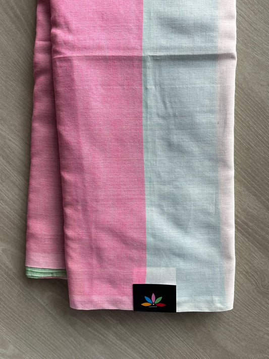 Striped Soft Cotton Saree - 36685