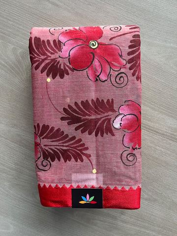 Hand Painted Bengal Cotton Saree - 36741