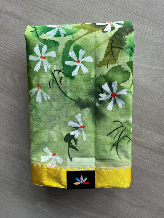 Hand Painted Bengal Cotton Saree - 36744