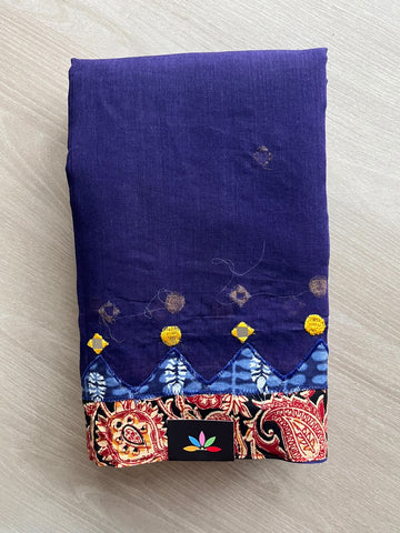 Appliqué work Bengal Cotton Saree (Without blouse) - 36761