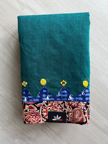 Appliqué work Bengal Cotton Saree (Without blouse) - 36763