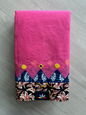 Appliqué work Bengal Cotton Saree (Without blouse) - 36765
