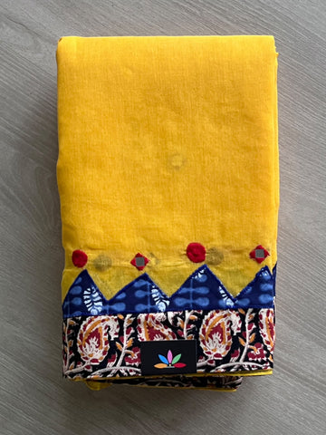 Appliqué work Bengal Cotton Saree (Without blouse) - 36766