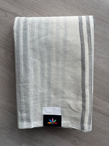 Simple Striped Cotton Saree (Without Blouse) -36768-36769