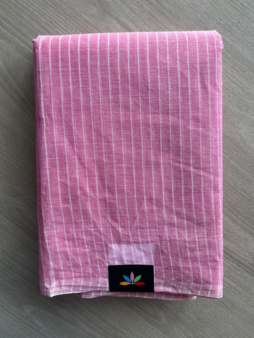 Simple Striped Cotton Saree (Without blouse) -36784