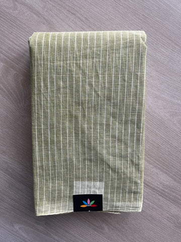 Simple Striped Cotton Saree (Without blouse) -36785