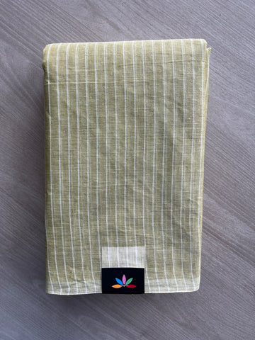 Simple Striped Cotton Saree (Without blouse) -36787-36788