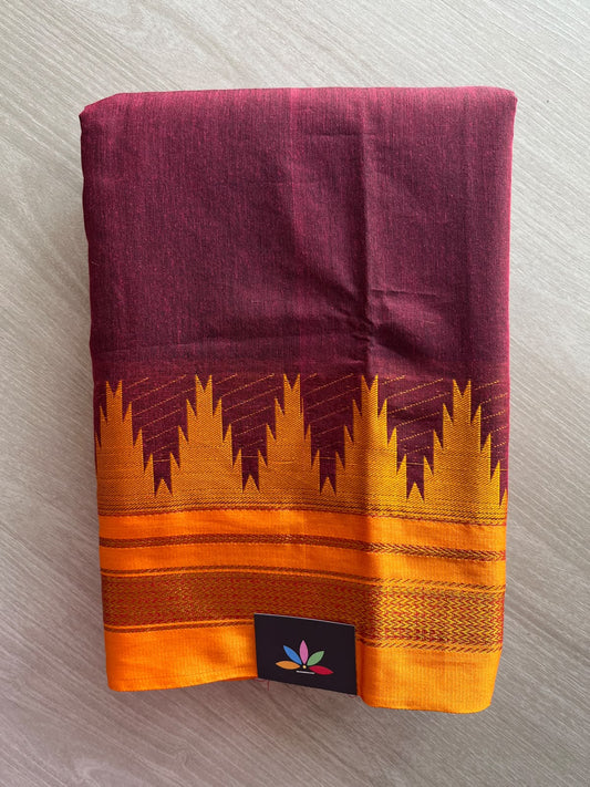 Traditional Ilkal Border Viscose Cotton Saree - 36879