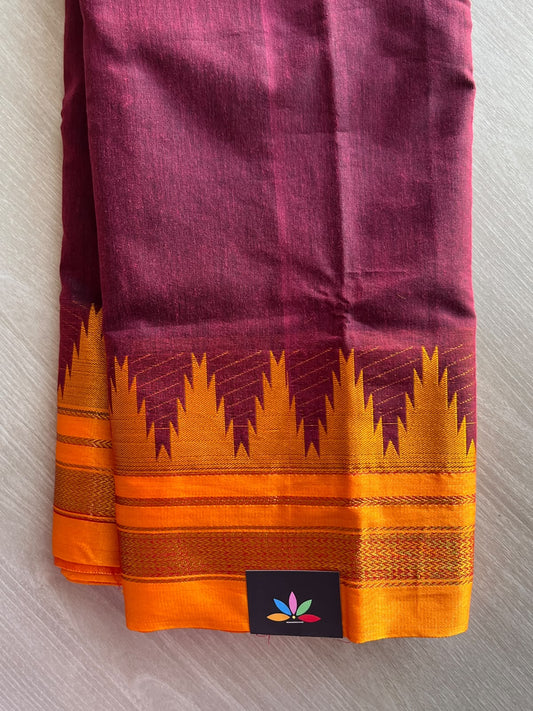 Traditional Ilkal Border Viscose Cotton Saree - 36879
