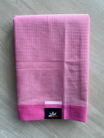 Missing Checks Mangalagiri Cotton Saree - 36959
