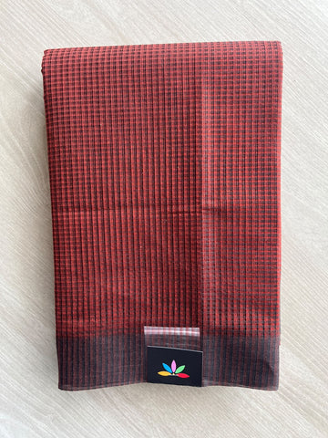 Missing Checks Mangalagiri Cotton Saree - 36962