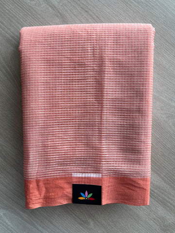 Missing Checks Mangalagiri Cotton Saree - 36966