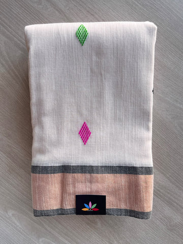 Handloom Bengal Soft Cotton Saree - 36969