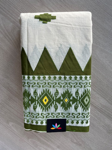 Appliqué work Bengal Cotton Saree (Without blouse) - 37046