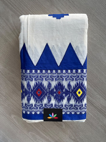 Appliqué work Bengal Cotton Saree (Without blouse) - 37047