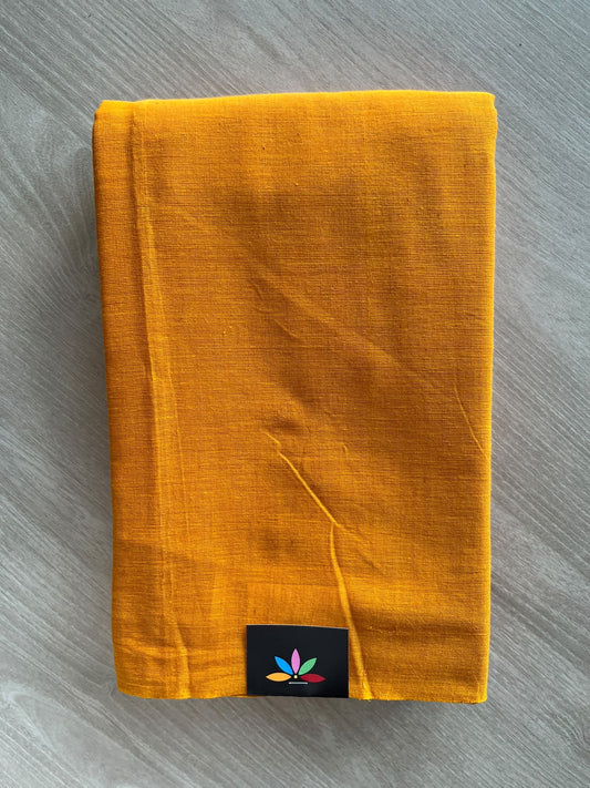 Vivid Orange Bengal Soft Cotton Saree (Without Blouse) - 37052