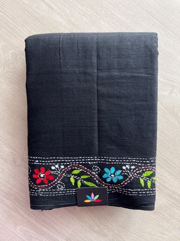 Gujarati Stitch Cotton Saree - 37077