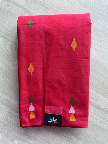 Handloom Bengal Cotton Jamdani Saree (Without Blouse) - 37079