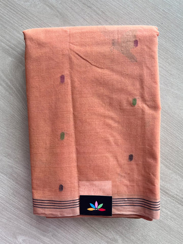 Handloom Bengal Cotton Jamdani Saree (Without Blouse) - 37080