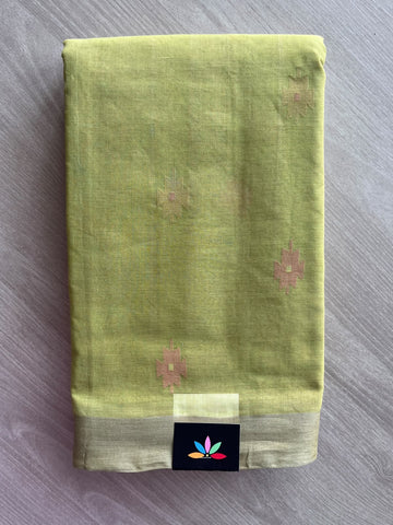 Handloom Bengal Cotton Jamdani Saree (Without Blouse) - 37082