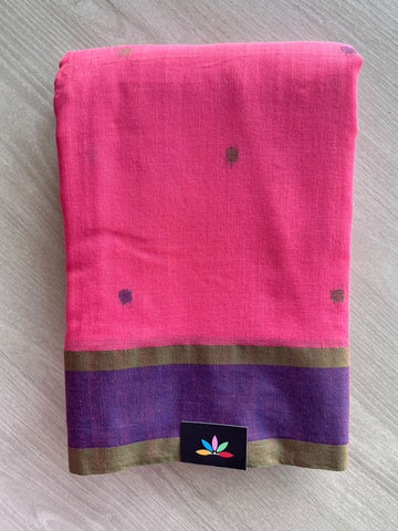 Handloom Bengal Soft Cotton Jamdani Saree - 37090